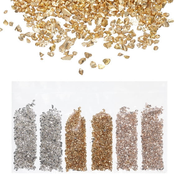 Crushed Glass Chips 1-3mm 3 Colors Irregular Glass Chips for Craft