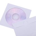 thumbnail image 4 of Manchons pour CD et DVD, Pochette en Papier Média pour CD et DVD avec Fenêtre Transparente et Rabat Blanc, Lot de 200, 4 of 5