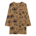 thumbnail image 3 of Black Mushroom Brown Fungus Loose Dress Evening Dress Summer Dresses for Women Luxury Dress Long Sleeved Dress, 3 of 4