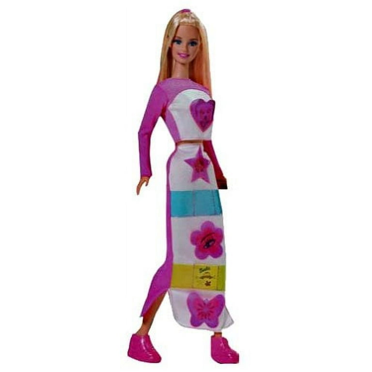 2000 Mattel Barbie GLOW IN THE DARK Pajama Fashion Set Blue