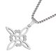 thumbnail image 4 of Collar con cruz de plata Nikou Collar de metal sencillo moderno 50 + 5 cm, 4 of 12