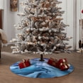 thumbnail image 4 of Xecao Night At Lake Aurora 1 Pattern Christmas Tree Skirt Round Xmas Tree Mat Base Cover for Holiday Home Decorations-36", 4 of 6