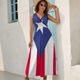 thumbnail image 6 of Women's Sun Dress Dominican Flag Casual Dresses Holiday Dress Sleeveless Summer Lightweight, 6 of 7