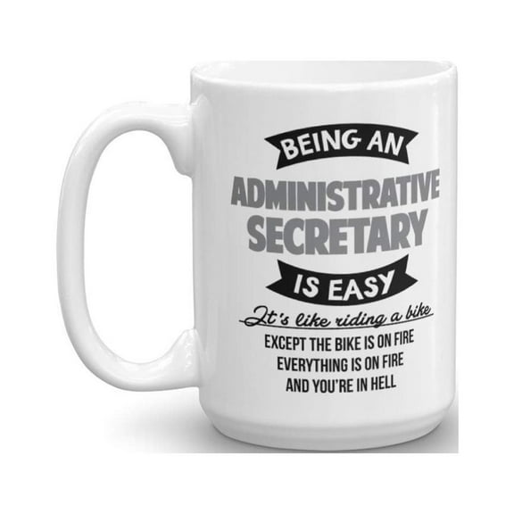 Funny Administrative Secretary Bikers Coffee & Tea Gift Mug (15oz)