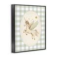 thumbnail image 2 of Stupell Industries Cottage Winged Unicorn over Green Gingham Black Framed Giclee Art, 24 x 30, by Arlington Prints, 2 of 8