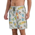 thumbnail image 2 of Wukai Skateboard Print Beach Trunks with Compression Liner Swimsuit Quick Dry Beach Sports Shorts with Pocket-Small, 2 of 8