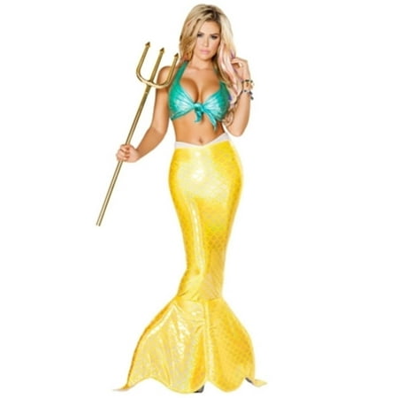 Mystical Mermaid Costume Roma Costumes 4654 Aqua/Yellow