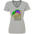 thumbnail image 3 of Inktastic Mardi Gras New Orleans Louisiana Jester Hat Women's V-Neck T-Shirt, 3 of 5