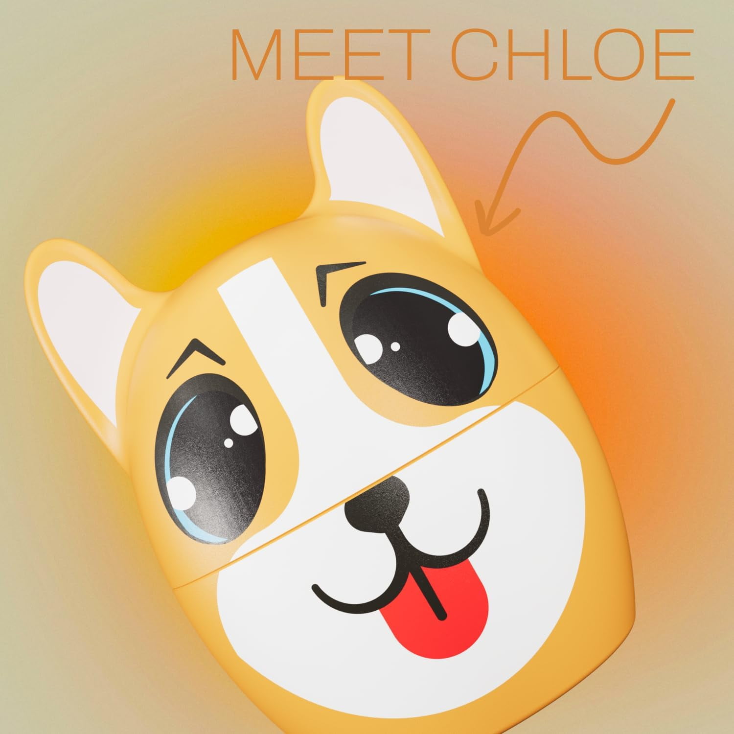 Coby Children’s Bluetooth Wireless Earbuds – “Chloe The Corgi” Character Rechargeable Earbuds, 24-Hour Total Play Time, Water-Resistant, Button Controls, Cute Carrying Case for Kids