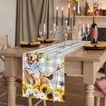 thumbnail image 2 of Table Runners 90 Inches Long Dress Scarves, Sunflowers Dog Farmhouse Coffee/Dining/Kitchen Table Runner for Living Room, Spring Watercolor Floral Stars Grey Plaid 13x90 Inch, 2 of 9