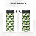 thumbnail image 3 of Yiaed Cute Broccoli Print Water Bottle with Straw Lid, Stainless Steel Double Wall Insulated Water Bottle | Leak-Proof and Spill-Proof Water Bottle, 3 of 8