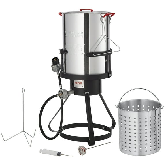 KFFKFF 30qt 54,000 BTU Aluminum Turkey Fryer