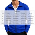 thumbnail image 3 of XRoczxe Men's Full Zip Up Track Jacket, Stand Collar Solid Color Sweatshirt, Casual Long Sleeve Lightweight Coat with Pockets for Spring Fall Daily Wear, 3 of 7