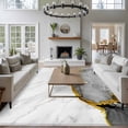 thumbnail image 4 of Gray Gold Marble 6'x9' Area Rug for Living Room, Modern Abstract Marble Crack Texture Non-Slip Floor Mat Rugs for Bedroom Dining Room, Indoor Large Carpet for Classroom, Nursery Rugs for Playroom, 4 of 9