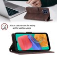 thumbnail image 3 of Compatible with Samsung Galaxy M33 5G Classic Embossed PU Leather Case with Card Holder Shockproof Cover, 3 of 5