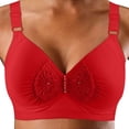 thumbnail image 2 of Akiihool Womens Bras Comfortable Women's Cushioned Underwire Lightly Lined T Shirt Bra (Red,40), 2 of 3