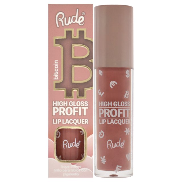 Rude Cosmetics Brillo de labios Laca de labios Profit de alto brillo - Bitcoin 0.141 oz