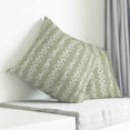 thumbnail image 3 of Sage Green Spring Leaves Pillow Covers 16x16 Inch Decorative Throw Pillow Cover, Pastoral Botanical Striped Flowers Sofa Pillowcases Accent Cushion Case Home Decor Bedroom Living Room, 3 of 6