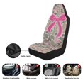 thumbnail image 6 of XYZCANDO Camo Bow Car Seat Covers for Women, Pink Camo Front Seat Protectors, Stylish Auto Interior Accessories for Cars SUV, 6 of 7