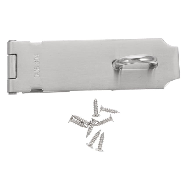 1 Set Door Locks Hasp Latch Stainless Steel Clasp Hasp Safety Gate Lock Hasp with Screws