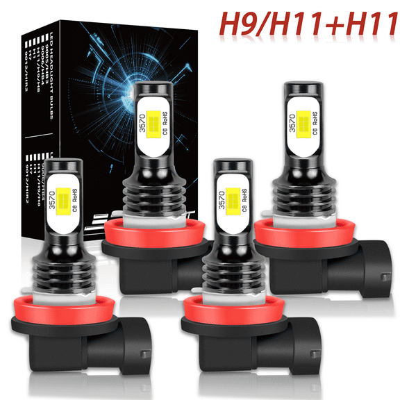 NSDXCT H11 H11 Led Headlight Bulbs for Freightliner Cascadia 2008-2017 High/Low beam 6000K White 4Pcs