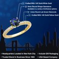thumbnail image 2 of Gem Stone King 14K Two Tone Gold Blue Mystic Topaz and Lab Grown Diamond Engagement Ring for Women | 1.16 Cttw | Round 6MM | Gemstone November Birthstone | Size 9, 2 of 6