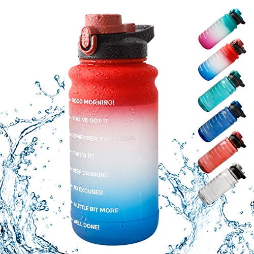 1 2 gallon water bottle with straw