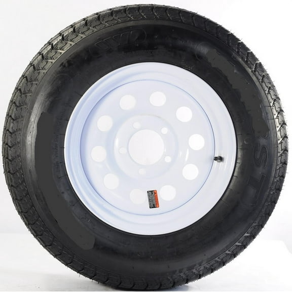 eCustomrim 2-Pack Trailer Tires Rims ST175/80R13 175/80 Radial Load C 5-4.5 White Modular