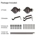 thumbnail image 5 of UTOPIA ALLEY Wall Mounted 3/4 Inch Curtain Rod - Curtain Rods For Windows 86 to 120 Inch, Adjustable Drapery Rods, Oil rubbed bronze Bedroom Curtain Rods, Tapestry Poles (Oil rubbed bronze, 86"-120"), 5 of 8