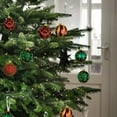 thumbnail image 1 of xihome Juego de 9 adornos navideños de plstico irrompible con forma de bola, colgantes multicolor de trbol de cuatro hojas de 6 cm para rbol de Navidad., 1 of 6
