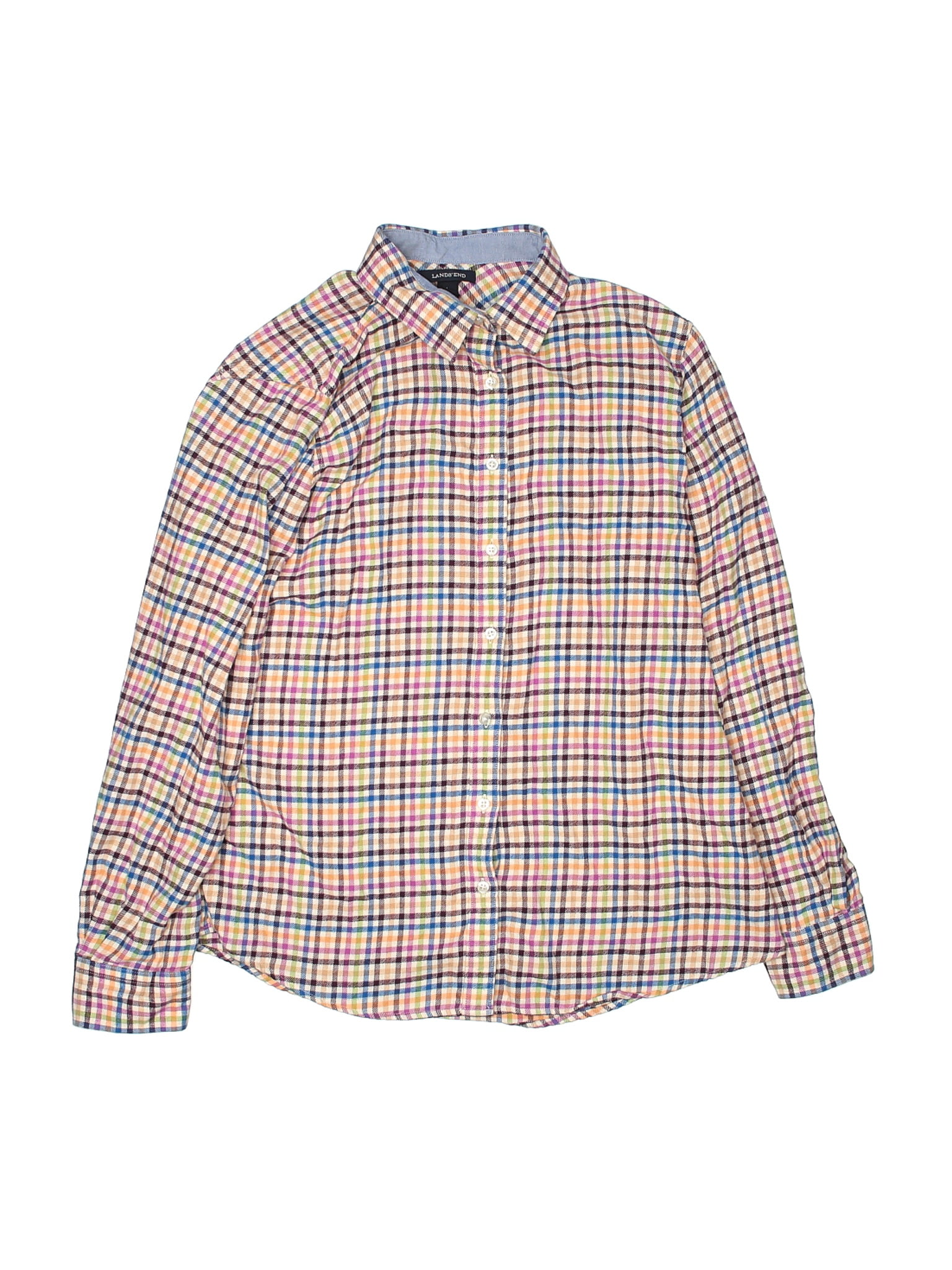 Lands' End - Pre-Owned Lands' End Boy's Size 14 Long Sleeve Button-Down ...