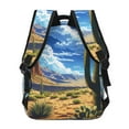 thumbnail image 2 of Hirioo Western Desert Cactus Print Laptop Backpack Lightweight Casual Travel Daypack for College Workplace Travel, 2 of 5