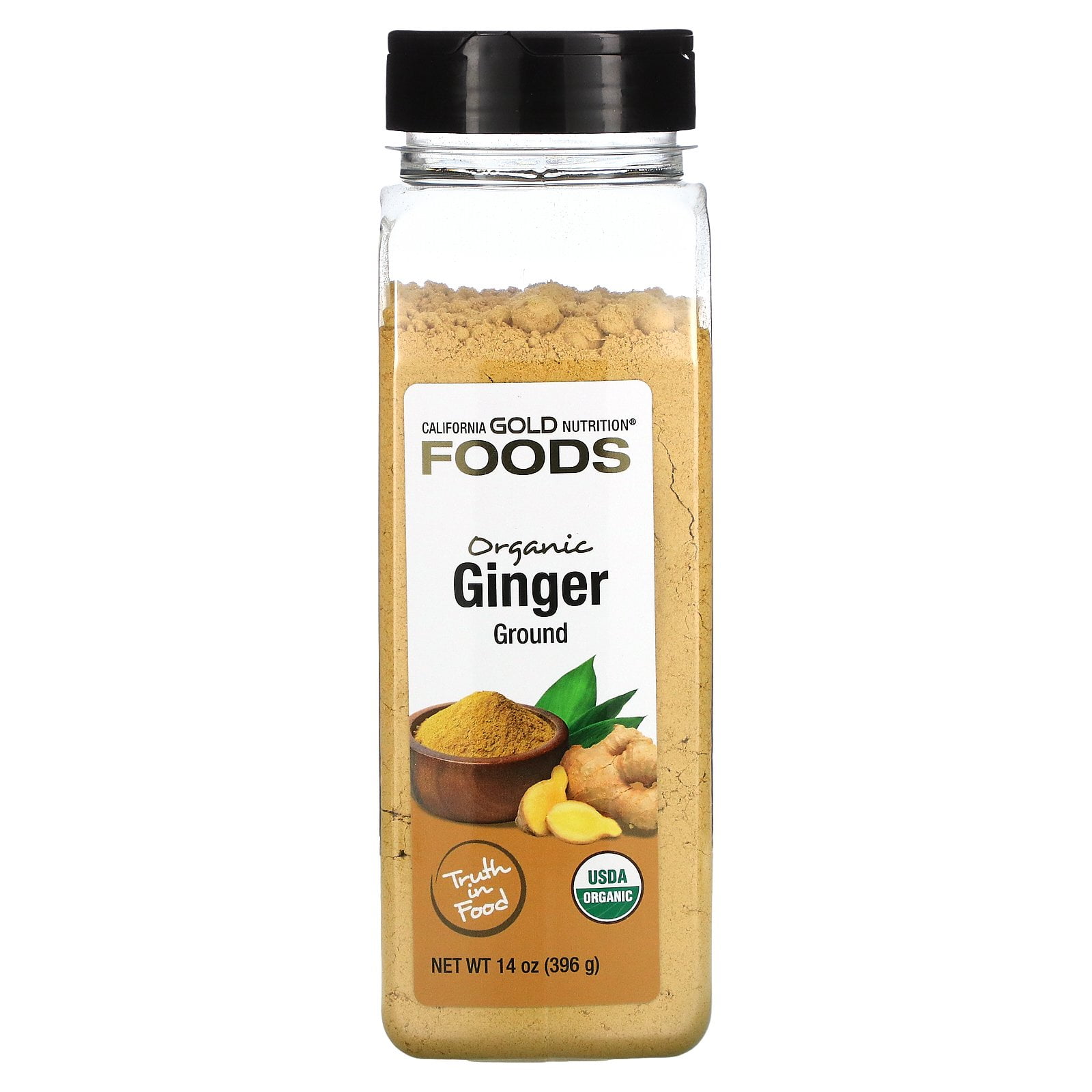 FOODS - Organic Ginger, Ground, 14 oz (396 g), California Gold Nutrition