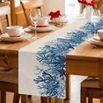 thumbnail image 5 of Summer Coastal Table Runner 72 Inches, Watercolor Ocean Coral Starfish Conch Beige Bed Runner Dresser Scarves Tabletop for Indoor Outdoor Parties/Ceremony/Banquet, 14" x 72", 5 of 9