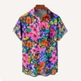 thumbnail image 4 of CYiJun Mens and Big Mens Button Down Shirts Summer Short Sleeve Vacation Casual Hawaiian Shirts, 4 of 4