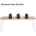thumbnail image 5 of QinaQin Industrial Style Dining Table, 70.9-Inch/71-Inch Rectangular Wooden Table, Seats 4-6 People, Metal Frame, Rounded Corners, for Dining Room, Kitchen, Restaurant (Chairs Not Included), 5 of 5