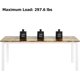 thumbnail image 5 of Yeshouse mesa de comedor rústica para 6-8 personas, rectangular y grande, con patas de metal resistentes, ideal para cocina, comedor u oficina, diseño moderno de mediados de siglo, 5 of 5