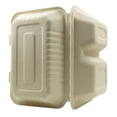 thumbnail image 3 of 9x6x3 Compostable 2 compartment Fiber Molded/Bagasse Take out Container, Hinged, Unbleached, 250 CT, 3 of 3