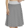 thumbnail image 1 of Women's Leaves Contemporary Design Waves A-line Printed Skirt Casual Wear, 2XL, Black and Grey, by Ambesonne, 1 of 6