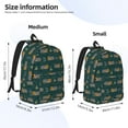thumbnail image 3 of Honeii Machine Print Canvas College Laptop Backpack, Durable Rucksack Travel Notebook Bag School Backpack Book Bag for Men Women-Small, 3 of 7