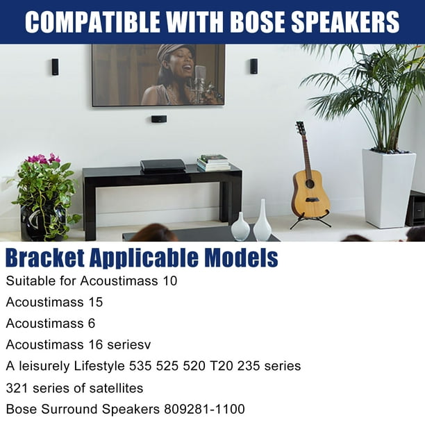 Wall Mount Fit Boses Lifestyle UB-20 Series II, TSV 1/2pcs Speaker Ceiling Mount Bracket, Speaker Stand Compatible with Lifestyle UB-20 Series 2 II, CineMate - Walmart.com