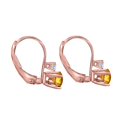 thumbnail image 3 of Aonejewelry1.80 Carats Gemstone Diamond Dangling Earrings for Women In 14K Rose Gold Prong-Setting, 3 of 6
