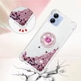 thumbnail image 4 of Glitter Clear Sparkly Bling Case for Samsung Galaxy A04E for Women Girls, Flowing Liquid Quicksand Cover with Diamond Ring Holder Case for Samsung Galaxy F04 /M04 /A04E  Rose Gold, 4 of 14