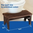 thumbnail image 2 of 7 Inch Wood Toilet Stool for Adults, Squatting Poop Stool for Bathroom, Portable Potty Stool with Non-Slip Surface, Natural Wooden Foot Rest, 2 of 6