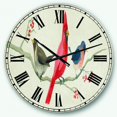 thumbnail image 1 of DesignArt Red Farmhouse Bird on Branch Painting Large Wall Clock, 1 of 2