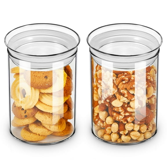 ZENS Glass Canister Jar,Airtight Kitchen Canisters Jars Set with Glass Lids 27oz-3.94x5.91 IN