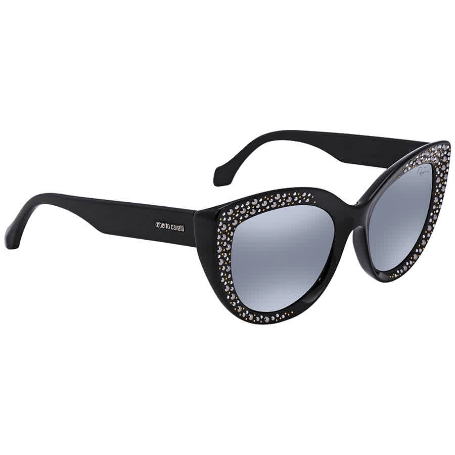 Roberto Cavalli Smoke Mirror Cat Eye Sunglasses RC1050 01C 54
