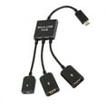 3 In 1 USB OTG Cable Adapter Micro USB HUB Adaptor With 3 Port Power
