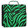 thumbnail image 2 of ALAZA Zipper Binder Zebra Stripes Green 3 Ring Trapper Keeper File Folder Organizer Bag, 2 of 8