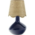 thumbnail image 2 of Mark&Day Table Lamps, Eiman Rustic Dark Blue Bedside Table Lamp for Nightstand Bedroom, Living Room or Office (15" H x 9" W x 9" D), 2 of 5